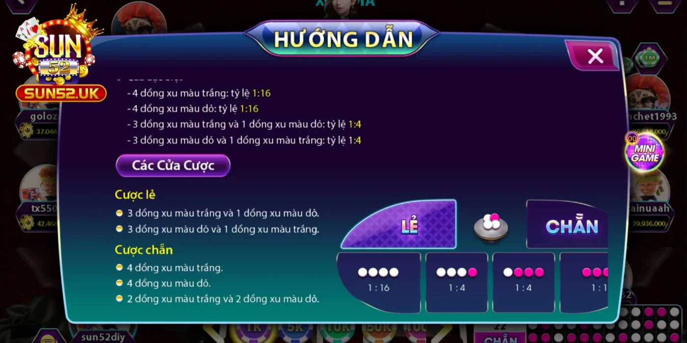 Tỷ lệ trả thưởng hấp dẫn của game xóc đĩa 