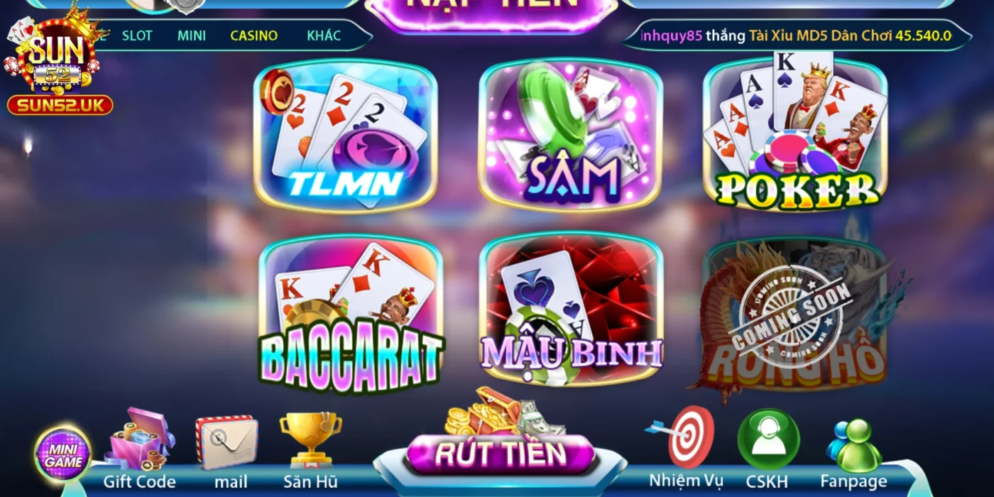 Casino là một sảnh cược của Sun52 được triển khai từ khá lâu